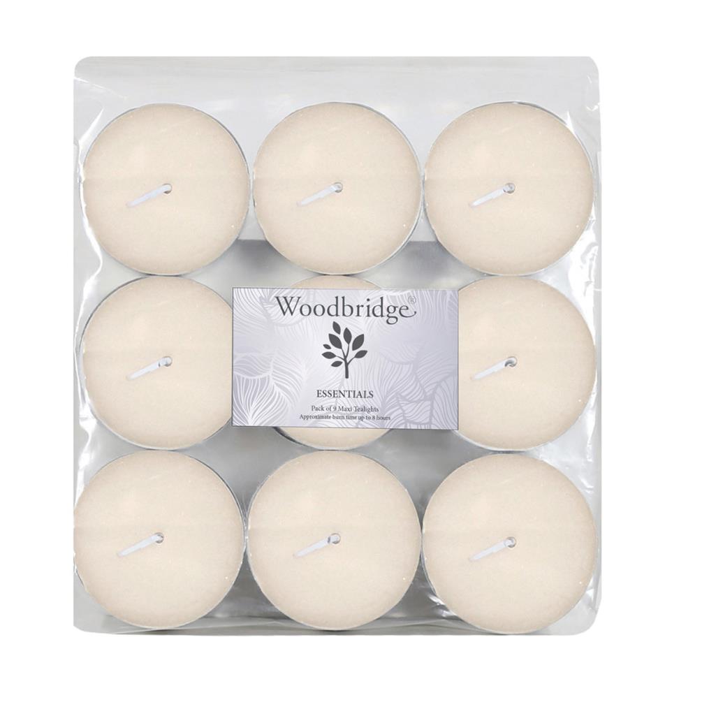 Woodbridge Ivory Unscented Maxi Tealights (Pack of 9) £3.59